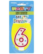 Décor "Happy Birthday" et bougie 6