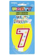 Décor "Happy Birthday" et bougie 7