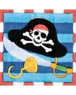 Serviettes Accessoires de pirates - Pirates - x16 - PM
