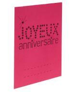 Marques place Joyeux anniversaire - fuchsia - x 6