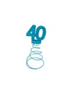 centre de table anniversaire 40 ans turquoise