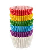 150 Mini caissettes à cupcakes multicolores