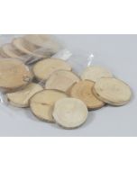 Lot de 20 rondelles de bois 5-7 cm