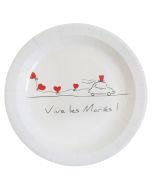 Assiettes Vive les mariés - blanc - x10 