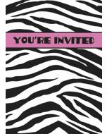 8 cartes d'invitation Zebra Passion