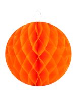 2 boules papier alvéolé orange - 30 cm