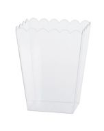 Contenant plastique dentelé - 19,3 cm de hauteur 