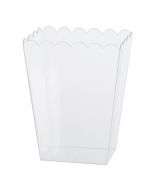 Contenant plastique dentelé - 19,3 cm de hauteur 