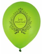 Ballons « Just Married » vert x8