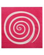 Serviettes de table spirale fuchsia x20