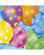 16 serviettes ballons festifs