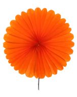 2 éventails en papier orange - 20 cm