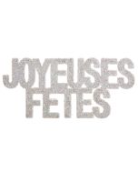 Confettis pailletés Joyeuses Fêtes - blanc