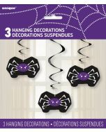 3 décorations suspendues araignée