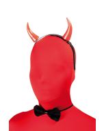 Serre-tête de Diable avec petites cornes - rouge