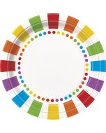 8 Assiettes colorées - 23 cm