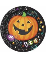8 assiettes citrouille BOO - Ø 23 cm
