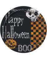 8 assiettes Happy Halloween BOO - Ø 18 cm