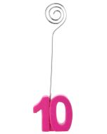 2 Marque-places anniversaire fuchsia - 10 ans