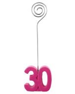 2 Marque-places anniversaire fuchsia - 30 ans