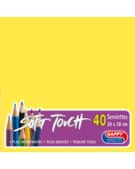 Serviettes soft touch - Jaune