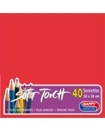 Serviettes soft touch - Rouge