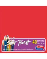 Serviettes soft touch - Rouge