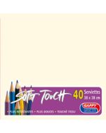 Serviettes soft touch - Ivoire