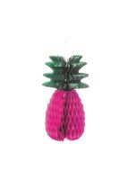 Lampion ananas alvéolé rose et vert 