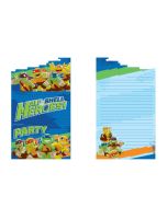 8 Cartes d'invitations Tortues Ninja