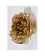 Clip rose paillette - or clair