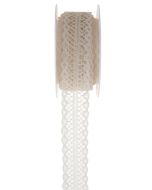 Ruban dentelle ivoire - 25 mm x 3 m