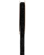 Ruban velour pailleté autocollant - Ruban velour pailleté autocollant - Noir - 10mm x 1m- 10mm x 1m