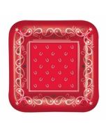 Assiettes bandana western  x8