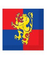 Serviette blason lion altier - chevalier - x16