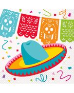 16 Serviettes Fiesta Mexicaine en papier