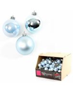 Set de 3 boules unies pvc 6 cm - blanc