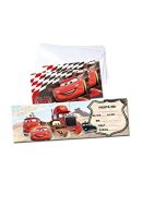 6 cartes d'invitation Cars