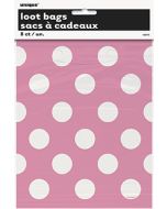 8 pochettes à pois Candy Bar - rose