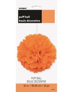 Pompon décoratif orange 
