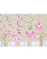 12 decorations de salle baby shower fille