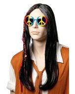 Perruque homme hippie avec tresse