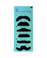 6 Moustaches autocollantes noires pas chères