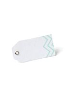 12 étiquettes chevron 6 x 3 cm – menthe