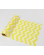 Chemin de table tissu - chevron jaune