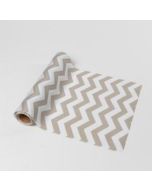 Chemin de table chevron gris et blanc