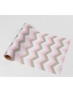 Chemin de table tissu - chevron rose