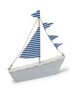 Bateau déco blanc/bleu