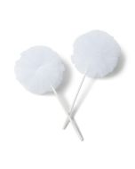 2 Pompons de tulle sur pique - blanc