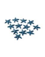 12 étoiles de mer adhésives bleue